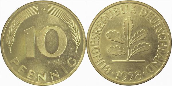 10 Pfennig 1978 G ss