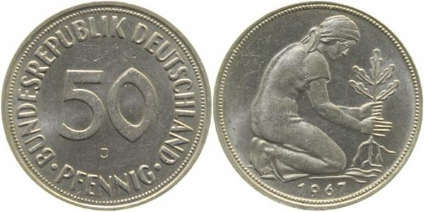 50 Pfennig 1967 J bfr J384 bfr 5
