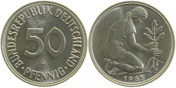 50 Pfennig 1968 G stgl J384