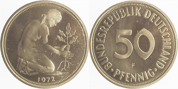 50 Pfennig 1972 F Pp J384