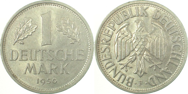 1 Deutsche Mark 1950 F 1 DM J385