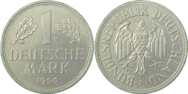 1 Deutsche Mark 1950 F 1 DM J385