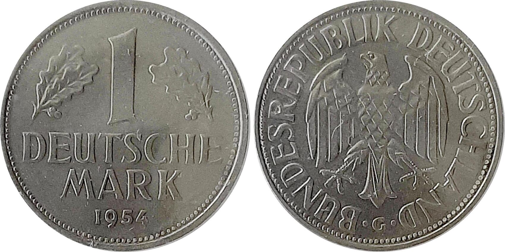 1 DM 1954 G vz/stgl + sehr selten i.d. Erhaltung