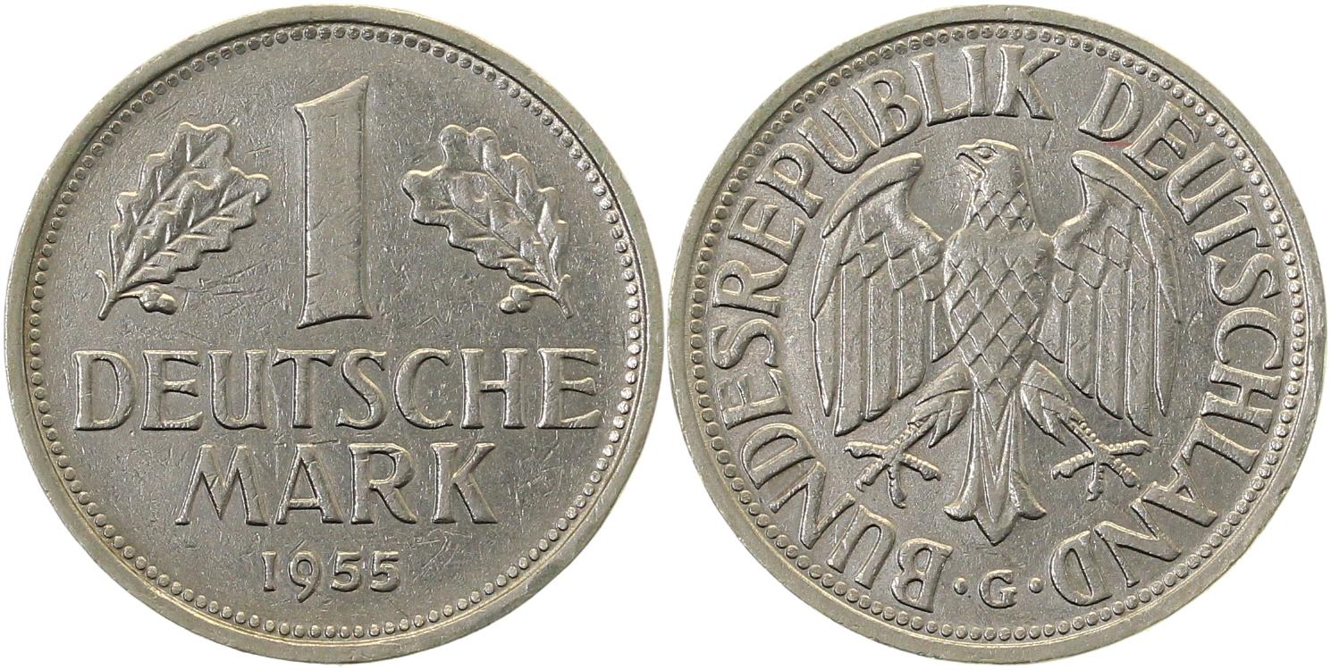 1 DM Deutsche Mark 1955 G Archiv Franquinet J385