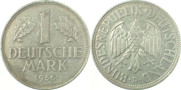 1 DM 1956 D ss/vz J385