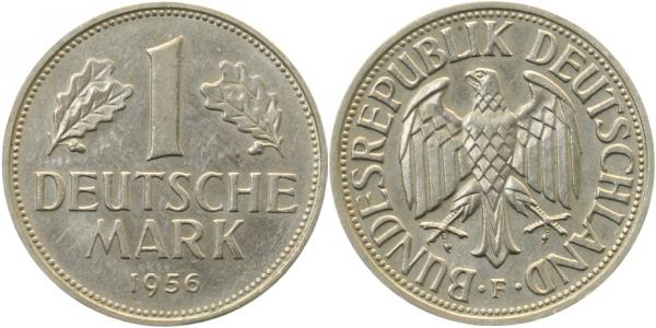 1 DM Mark 1956 F ERSTABSCHLAG J385 EA