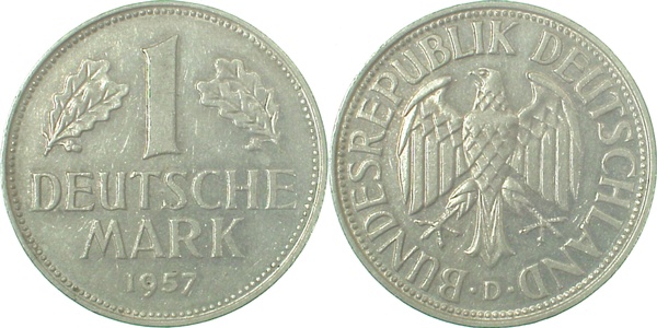 1 DM 1957 D f bfr J385 1 Mark