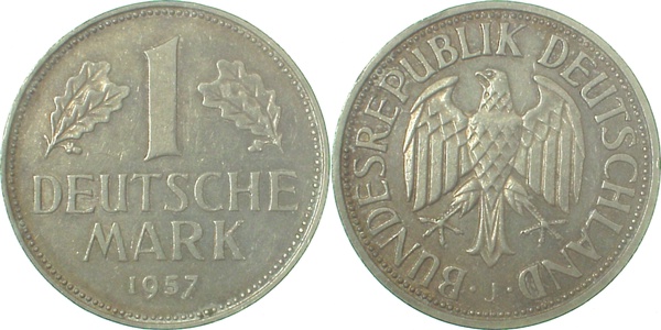 1 Mark 1957 J vz J385 1 DM