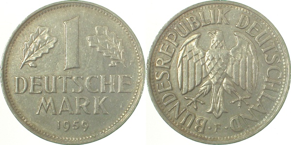 1 DM 1959 F vz J385 1 Mark