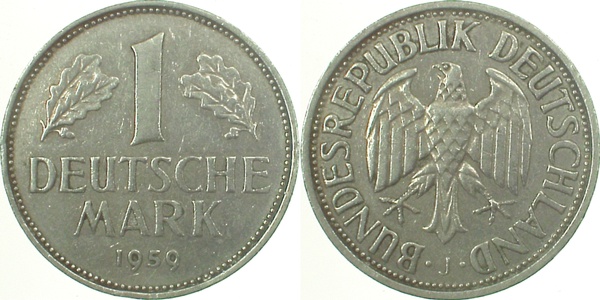 1 DM 1959 J vz/bfr J385 1 Mark