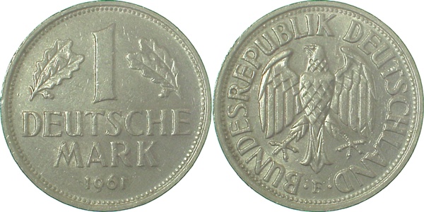 1 DM 1961 F vz/bfr J385 1 Mark