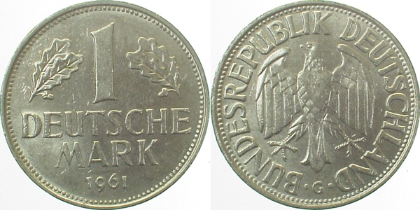 1 DM 1961 G bfr/stgl J385 1 Mark