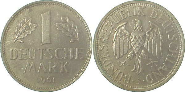 1 DM 1961 J vz/bfr J385 1 Mark