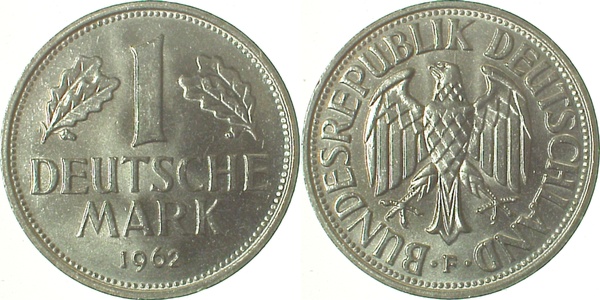 1 DM 1962 F bfr/stgl J385 1 Mark