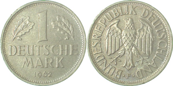 1 DM 1962 F vz/bfr J385 1 Mark