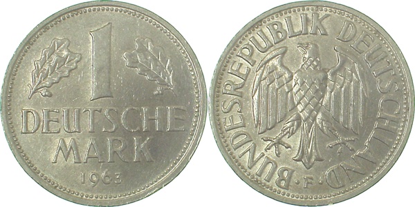 1 DM 1963 F vz/bfr J385 1 Mark