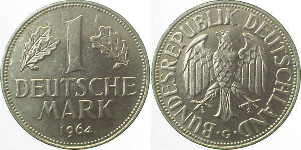 1 DM 1964 G bfr/stgl J385 1 Mark