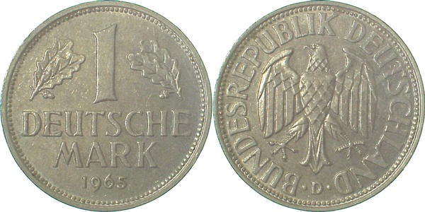 1 DM 1965 D ss/vz J385 1 Mark