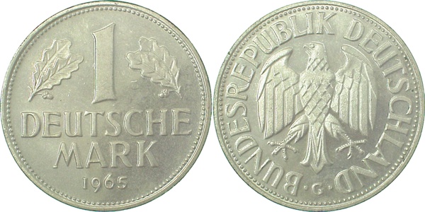 1 DM 1965 G f.bfr J385 1 Mark
