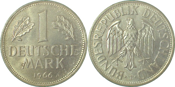 1 DM 1966 J stgl fein J385 1 Mark