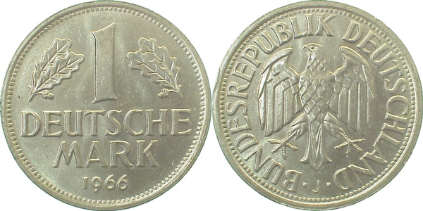 1 DM 1966 J bfr/stgl J385 1 Mark