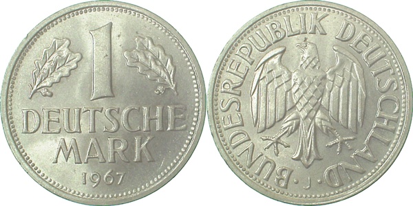 1 Mark 1967 J stgl fein J385