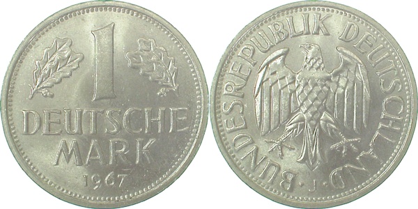 1 Mark 1967 J bfr/stgl J385