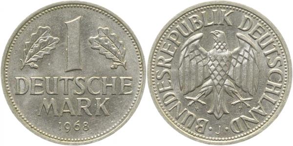 1 Mark 1968 bankfrisch/fast bankfrisch J385