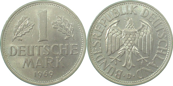 1 DM 1969 D bfr J385 bfr 1 DM