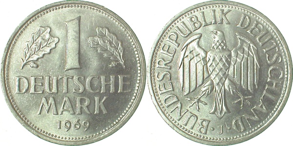 1 DM 1969 J stgl J385 stgl 1 DM