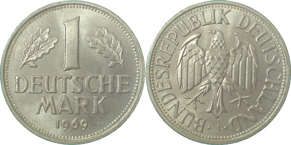 1 DM 1969 J bfr J385 bfr 1 DM