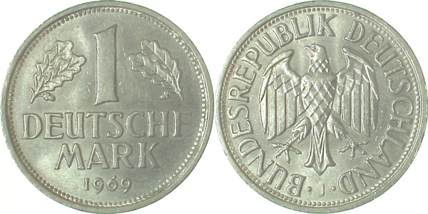 1 DM 1969 J f bfr J385 f bfr 1 DM
