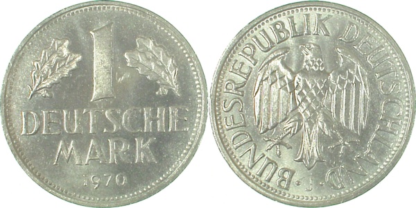 1 DM 1970 J bfr J385 bfr 1 DM