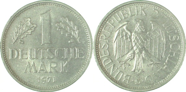 1 DM 1971 D bfr J385 bfr 1 DM