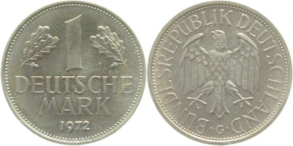 1 DM 1972 G stgl Erstabschlag (Ea)! ! J385 stgl 1 DM