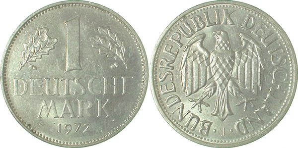 1 DM 1972 J bfr J385 bfr 1 DM