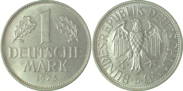 1 DM 1973 D bfr J385 bfr 1 DM