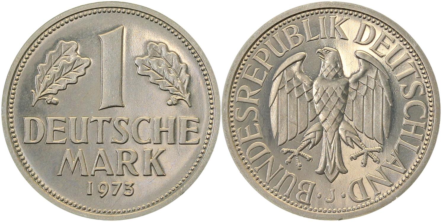 1 DM 1973 J Polierte Platte J385