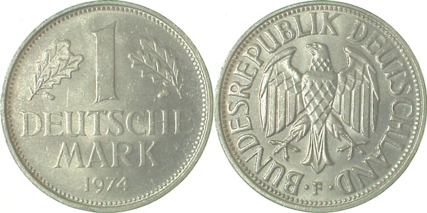 1 DM 1974 F bfr J385 bfr 1 DM