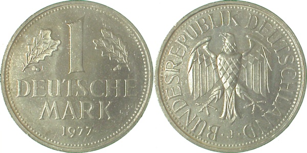 1 DM 1977 J bfr J385 bfr 1 DM