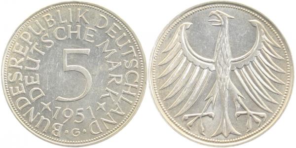 5 DM 1951 G Doppelsenkung J387 f bfr