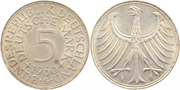 5 DM 1960 G f bfr J387 bfr 5 DM