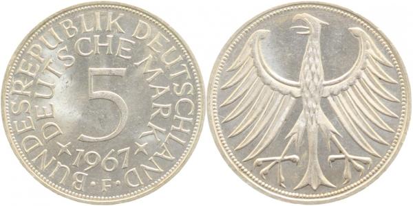 5 DM 1967 F stgl J387 stgl 5 DM