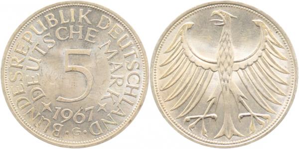 5 DM 1967 G bfr J387 bfr 5 DM