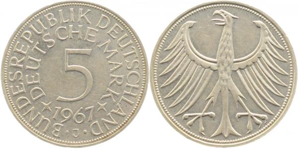 5 DM 1967 J bfr J387 bfr 5 DM