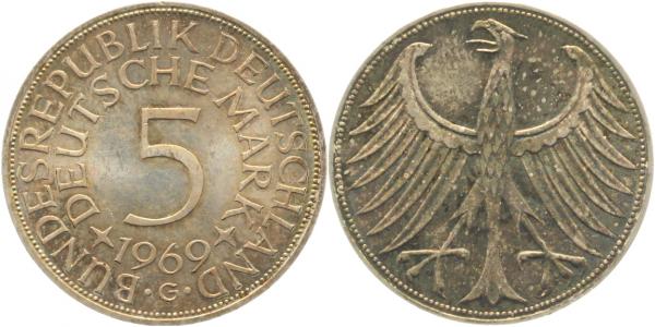 5 DM 191969 G vz/st Ea J387 vz/st 5 DM