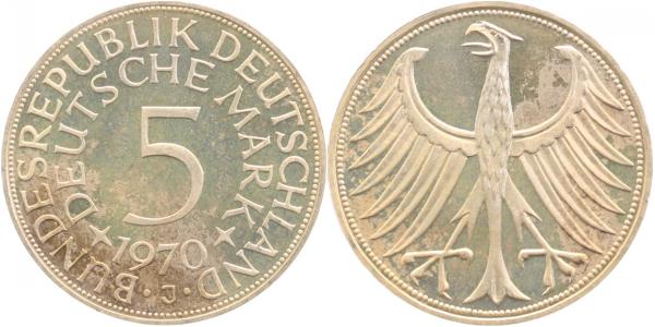 5 DM 1970 J PP Proof J387