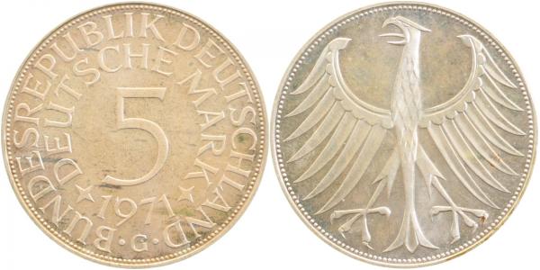 5 DM 1971 G PP J387 Proof