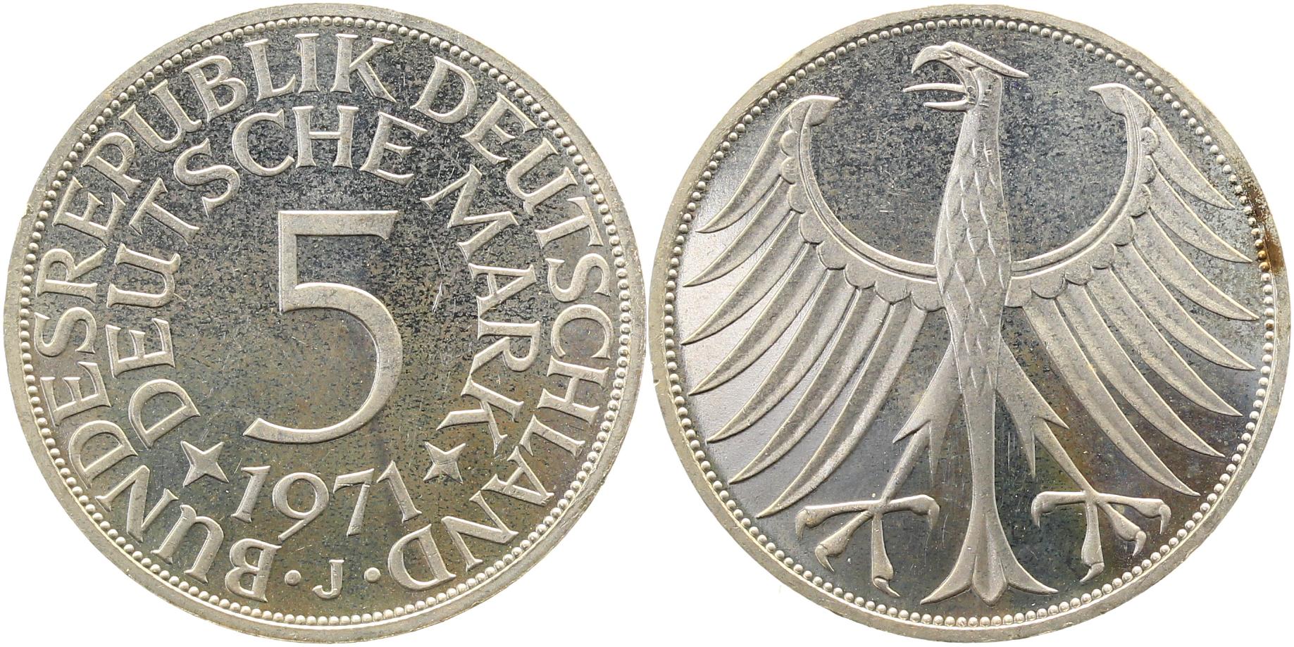 5 DM 1971 J PP Proof J387