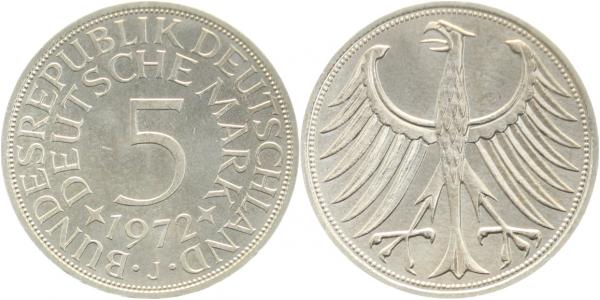 5 DM 1972 J bfr J387 bfr 5 DM